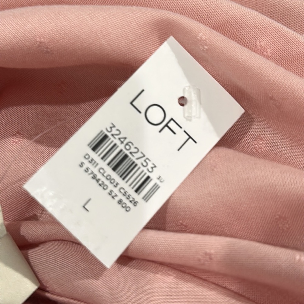 LOFT Clip Bow Blouse Size L - Picture 10 of 11